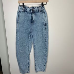 Zara scrunched waist jeans